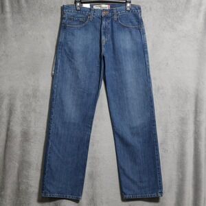 Y2K Levis 529 Jeans Mens 32x32 Blue Low Rise Relaxed Straight Denim Pants 2004
